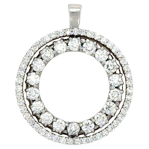 Roberto Coin, Diamond and Sapphire Convertible Circle Pendant