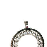 Roberto Coin, Diamond and Sapphire Convertible Circle Pendant