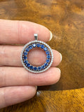 Roberto Coin, Diamond and Sapphire Convertible Circle Pendant