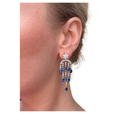 Sapphire and Diamond Chandelier Earrings, 18K