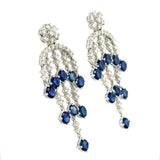 Sapphire and Diamond Chandelier Earrings, 18K