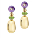 Bvlgari, Mediterranean Eden Diamond, Amethyst and Peridot Earrings, 18K