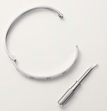 Cartier, Love Medium Model Bangle Bracelet, 18K White Gold, Size 18