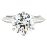 Tiffany & Co., 3.15 Carat Round Brilliant Cut Diamond Engagement Ring
