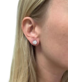 Tiffany & Co. 4.05 Carat Round Brilliant Cut Diamond Stud Earrings
