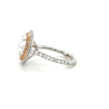 Tiffany & Co., 4.17 Carat Diamond and Pink Diamond Soleste Halo Engagement Ring