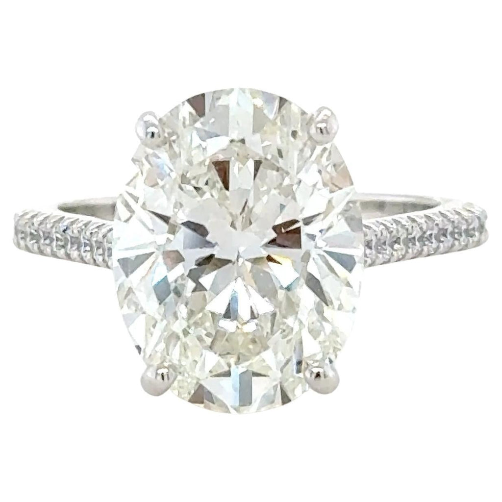Tiffany & Co., 5.26 Carat Oval Brilliant Cut Diamond "Novo" Engagement Ring