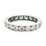 Tiffany & Co., Platinum and 3.00 Carat Round Brilliant Cut Diamond Band