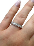 Tiffany & Co., Platinum and 3.00 Carat Round Brilliant Cut Diamond Band