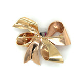 Tiffany & Co. Retro 14K Bicolor Gold Ruby, Diamond and Sapphire Bow Brooch