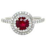 Tiffany & Co., Soleste Ruby and Diamond Ring Platinum