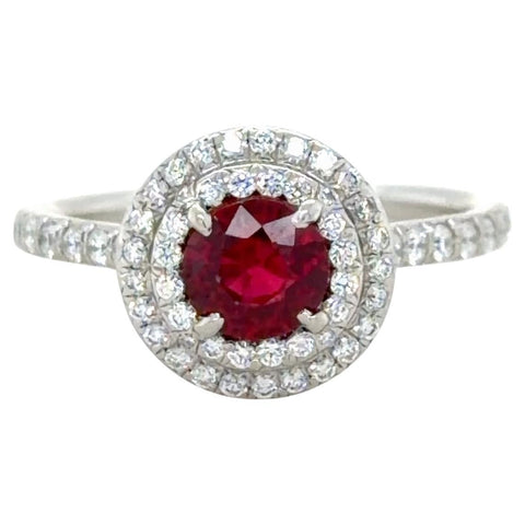 Tiffany & Co., Soleste Ruby and Diamond Ring Platinum
