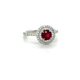 Tiffany & Co., Soleste Ruby and Diamond Ring Platinum