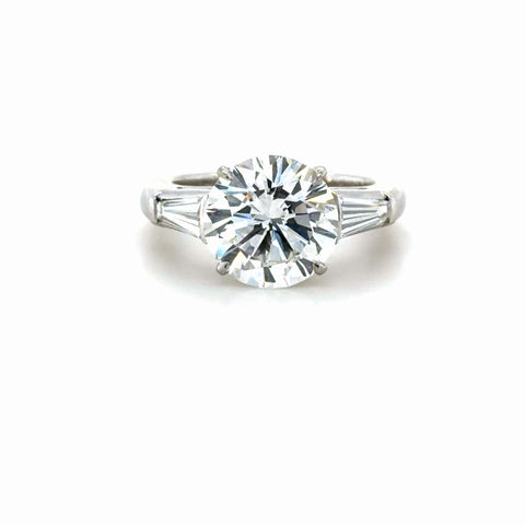 Tiffany & Co., 4.04 Carat Round Brilliant Diamond Engagement Ring