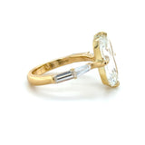 5.03 Carat Antique Cushion Cut Diamond Ring in 18k Gold