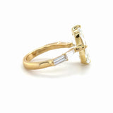 5.03 Carat Antique Cushion Cut Diamond Ring in 18k Gold