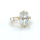 5.03 Carat Antique Cushion Cut Diamond Ring in 18k Gold