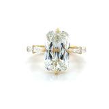 5.03 Carat Antique Cushion Cut Diamond Ring in 18k Gold
