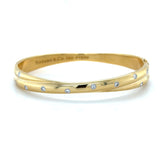 Tiffany & Co. Etoile Yellow Gold, Platinum and Diamond Bangle Bracelet