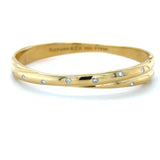 Tiffany & Co. Etoile Yellow Gold, Platinum and Diamond Bangle Bracelet