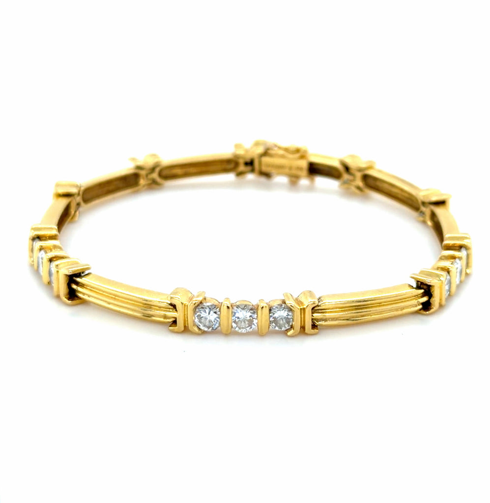 Tiffany & Co. Diamond and 18k Yellow Gold Bracelet