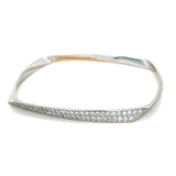 Tiffany & Co., Frank Ghery Torque 18K White Gold and Diamond Bangle Bracelet