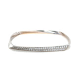 Tiffany & Co., Frank Ghery Torque 18K White Gold and Diamond Bangle Bracelet