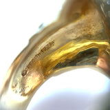 Judith Ripka, Citrine Intaglio and Diamond Ring, 18K Yellow Gold