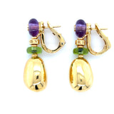 Bvlgari, Mediterranean Eden Diamond, Amethyst and Peridot Earrings, 18K