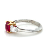 Tiffany & Co., AGL 2.00 Ct Burma Ruby and Diamond Ring, Platinum and 18K