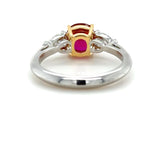 Tiffany & Co., AGL 2.00 Ct Burma Ruby and Diamond Ring, Platinum and 18K