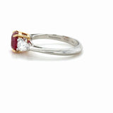 Tiffany & Co., AGL 2.00 Ct Burma Ruby and Diamond Ring, Platinum and 18K