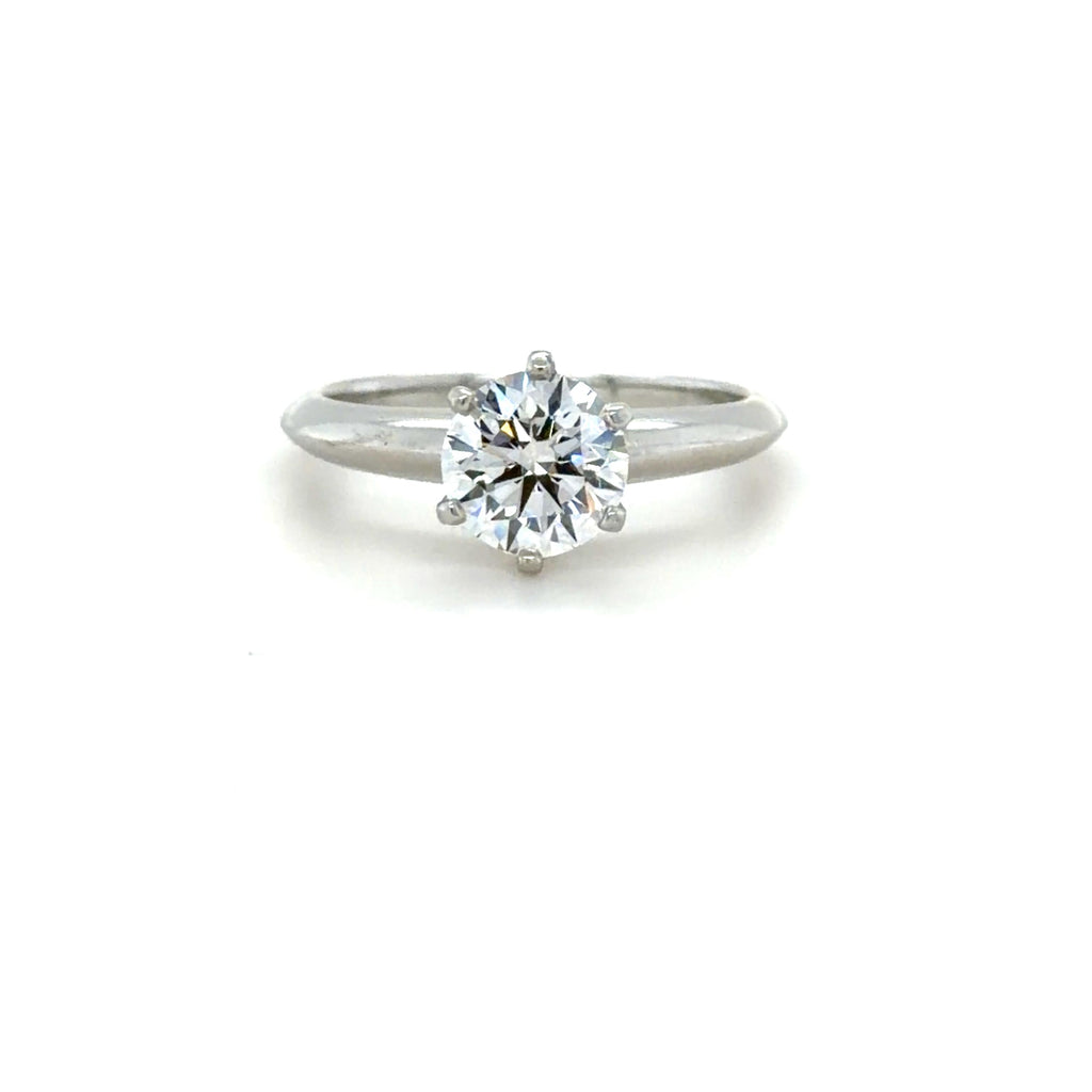 Tiffany & Co. Platinum Engagement Ring 1.25ct Diamond Size 6 Platinum