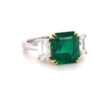 Tiffany & Co. 4.31ct Emerald Ring with Diamonds in 18k Gold