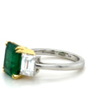 Tiffany & Co. 4.31ct Emerald Ring with Diamonds in 18k Gold