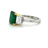 Tiffany & Co. 4.31ct Emerald Ring with Diamonds in 18k Gold