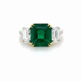 Tiffany & Co. 4.31ct Emerald Ring with Diamonds in 18k Gold