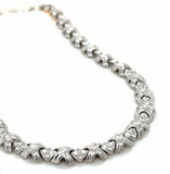 Tiffany & Co. Signature X Link Necklace, Diamond and 18k White Gold
