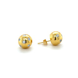 Tiffany & Co. Vintage Diamond Etoile Ball Stud Earrings, 18K Platinum