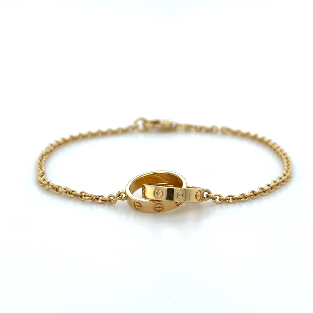 Cartier Interlocking Love Bracelet 18K Yellow Gold