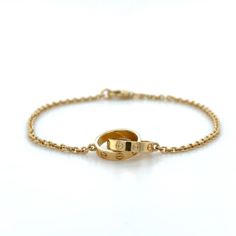 Cartier Interlocking Love Bracelet 18K Yellow Gold