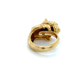 Ilias Lalaounis Lion Head Bypass Ring 18K Yellow Gold and Ruby
