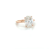 GIA 3.01 Carat Oval Brilliant Cut Diamond Engagement Ring