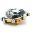 Belle Epoque Essex Crystal and Diamond Cat Brooch