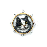 Belle Epoque Essex Crystal and Diamond Cat Brooch