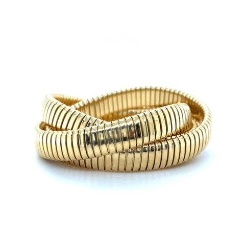 Sidney Garber, 18K Yellow Gold Rolling Bangle Bracelet