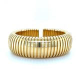 Sidney Garber, 18K Yellow Gold Tubogas Domed Cuff Bracelet