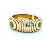 Sidney Garber, 18K Yellow Gold Tubogas Domed Cuff Bracelet