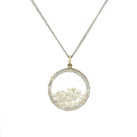 Renee Lewis, Diamond Shaker Pendant Necklace 18K White Gold