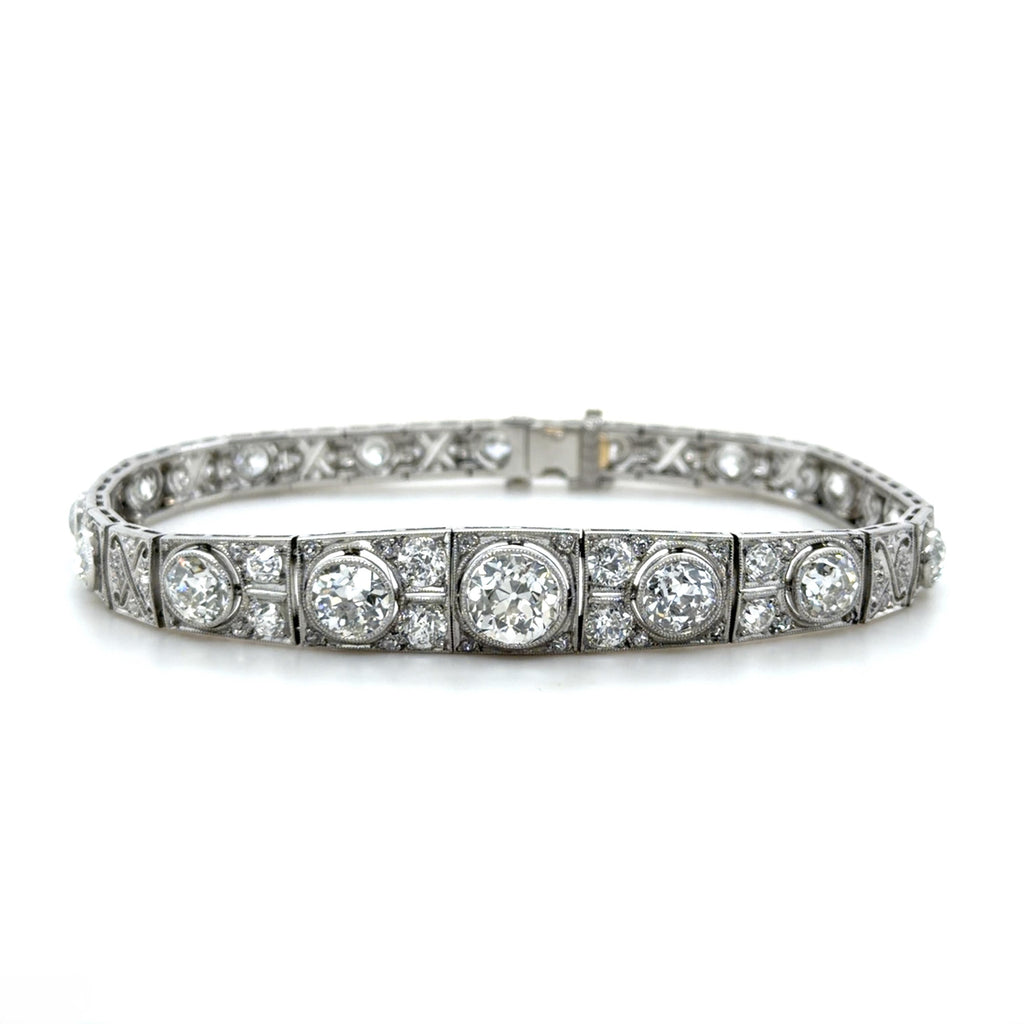 Art Deco Diamond Bracelet, Platinum